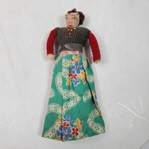 Vintage Mid Century Handmade Tribal Doll 7 Inch